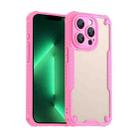 For iPhone 13 Pro Max Armor Glaze PC Hybrid TPU Phone Case(Pink) - 1