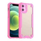 For iPhone 12 Armor Glaze PC Hybrid TPU Phone Case(Pink) - 1