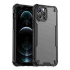 For iPhone 12 Pro Armor Glaze PC Hybrid TPU Phone Case(Black) - 1