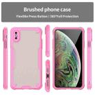 For iPhone XS Max Armor Glaze PC Hybrid TPU Phone Case(Pink) - 2