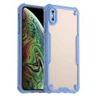 For iPhone XS Max Armor Glaze PC Hybrid TPU Phone Case(Blue) - 1