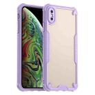 For iPhone XS Max Armor Glaze PC Hybrid TPU Phone Case(Purple) - 1