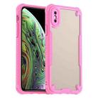 For iPhone XS Armor Glaze PC Hybrid TPU Phone Case(Pink) - 1