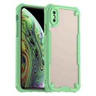 For iPhone XS Armor Glaze PC Hybrid TPU Phone Case(Green) - 1