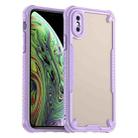 For iPhone XS Armor Glaze PC Hybrid TPU Phone Case(Purple) - 1