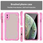 For iPhone X Armor Glaze PC Hybrid TPU Phone Case(Pink) - 2