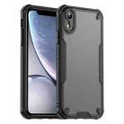 For iPhone XR Armor Glaze PC Hybrid TPU Phone Case(Black) - 1