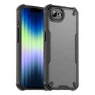 For iPhone SE 2024 Armor Glaze PC Hybrid TPU Phone Case(Black) - 1