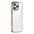 For iPhone 16 Pro Max Mutural Jiantou Series Electroplating Hybrid PC Phone Case(Mocha Gold) - 1