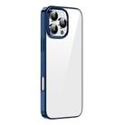 For iPhone 16 Pro Max Mutural Jiantou Series Electroplating Hybrid PC Phone Case(Dark Blue) - 1