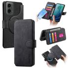 For Motorola Moto G 5G 2024 CaseNeo MagSafe RFID Anti-theft Retro Leather Phone Case(Black) - 1