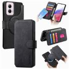 For Motorola Moto G Power 5G 2024 CaseNeo MagSafe RFID Anti-theft Retro Leather Phone Case(Black) - 1
