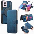 For Motorola Moto G Power 5G 2024 CaseNeo MagSafe RFID Anti-theft Retro Leather Phone Case(Blue) - 1