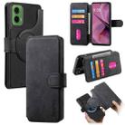 For Motorola Moto G35 CaseNeo MagSafe RFID Anti-theft Retro Leather Phone Case(Black) - 1