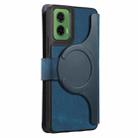 For Motorola Moto G35 CaseNeo MagSafe RFID Anti-theft Retro Leather Phone Case(Blue) - 3