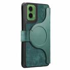 For Motorola Moto G35 CaseNeo MagSafe RFID Anti-theft Retro Leather Phone Case(Green) - 3
