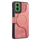 For Motorola Moto G35 CaseNeo MagSafe RFID Anti-theft Retro Leather Phone Case(Pink) - 3