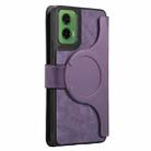 For Motorola Moto G35 CaseNeo MagSafe RFID Anti-theft Retro Leather Phone Case(Purple) - 3