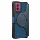 For Motorola Moto G55 CaseNeo MagSafe RFID Anti-theft Retro Leather Phone Case(Blue) - 3