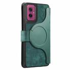 For Motorola Moto G55 CaseNeo MagSafe RFID Anti-theft Retro Leather Phone Case(Green) - 3