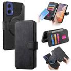 For Motorola Moto G85 CaseNeo MagSafe RFID Anti-theft Retro Leather Phone Case(Black) - 1