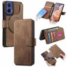 For Motorola Moto G85 CaseNeo MagSafe RFID Anti-theft Retro Leather Phone Case(Brown) - 1