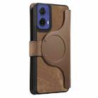 For Motorola Moto G85 CaseNeo MagSafe RFID Anti-theft Retro Leather Phone Case(Brown) - 3