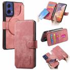 For Motorola Moto G85 CaseNeo MagSafe RFID Anti-theft Retro Leather Phone Case(Pink) - 1