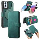 For Motorola Moto G85 EU CaseNeo MagSafe RFID Anti-theft Retro Leather Phone Case(Green) - 1