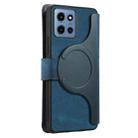 For Motorola Moto G 2025 CaseNeo MagSafe RFID Anti-theft Retro Leather Phone Case(Blue) - 3