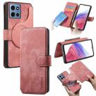For Motorola Moto G 2025 CaseNeo MagSafe RFID Anti-theft Retro Leather Phone Case(Pink) - 1