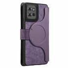For Motorola Moto G Power 2025 CaseNeo MagSafe RFID Anti-theft Retro Leather Phone Case(Purple) - 3