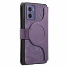 For Motorola Moto G05 CaseNeo MagSafe RFID Anti-theft Retro Leather Phone Case(Purple) - 3