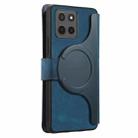 For Motorola Moto G15 CaseNeo MagSafe RFID Anti-theft Retro Leather Phone Case(Blue) - 3