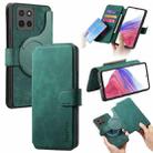 For Motorola Moto G15 CaseNeo MagSafe RFID Anti-theft Retro Leather Phone Case(Green) - 1