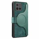 For Motorola Moto G15 CaseNeo MagSafe RFID Anti-theft Retro Leather Phone Case(Green) - 3