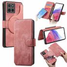 For Motorola Moto G15 CaseNeo MagSafe RFID Anti-theft Retro Leather Phone Case(Pink) - 1