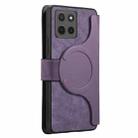 For Motorola Moto G15 CaseNeo MagSafe RFID Anti-theft Retro Leather Phone Case(Purple) - 3