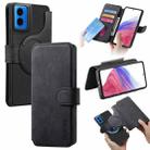 For Motorola Moto G45 5G CaseNeo MagSafe RFID Anti-theft Retro Leather Phone Case(Black) - 1