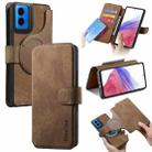 For Motorola Moto G45 5G CaseNeo MagSafe RFID Anti-theft Retro Leather Phone Case(Brown) - 1