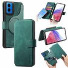 For Motorola Moto G45 5G CaseNeo MagSafe RFID Anti-theft Retro Leather Phone Case(Green) - 1