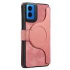 For Motorola Moto G45 5G CaseNeo MagSafe RFID Anti-theft Retro Leather Phone Case(Pink) - 3