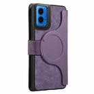 For Motorola Moto G45 5G CaseNeo MagSafe RFID Anti-theft Retro Leather Phone Case(Purple) - 3