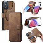 For Motorola Edge 50 Fusion CaseNeo MagSafe RFID Anti-theft Retro Leather Phone Case(Brown) - 1