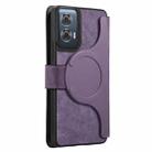 For Motorola Edge 50 Fusion CaseNeo MagSafe RFID Anti-theft Retro Leather Phone Case(Purple) - 3