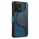 For Motorola Edge 50 Ultra CaseNeo MagSafe RFID Anti-theft Retro Leather Phone Case(Blue) - 3