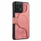 For Motorola Edge 50 Ultra CaseNeo MagSafe RFID Anti-theft Retro Leather Phone Case(Pink) - 3