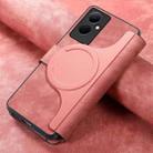 For vivo V29 Lite CaseNeo MagSafe RFID Anti-theft Retro Leather Phone Case(Pink) - 3