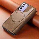 For vivo V40 SE / V40 Lite IDN CaseNeo MagSafe RFID Anti-theft Retro Leather Phone Case(Brown) - 3