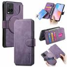 For vivo Y21s / Y32 / Y21T / Y3T CaseNeo MagSafe RFID Anti-theft Retro Leather Phone Case(Purple) - 1